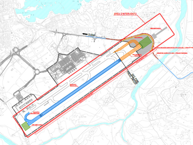 Pista di volo dell’aeroporto di Olbia